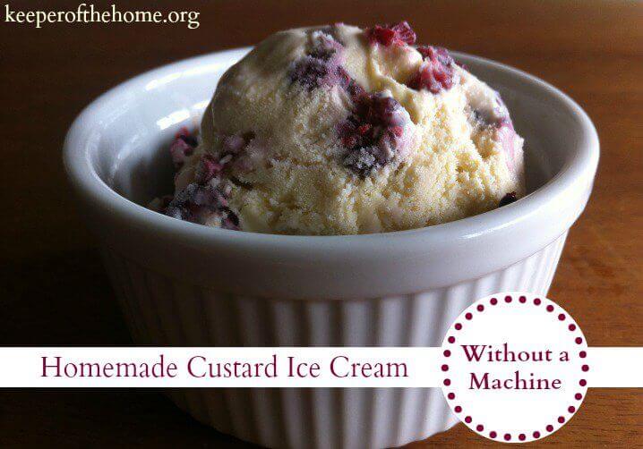 Homemade Custard Ice Cream without a Machine - KeeperoftheHome.org