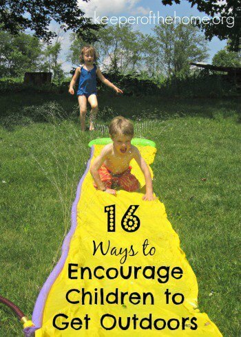 Remember the summers of your childhood? Did you spend long days outside? Were they spent riding bikes, climbing trees, playing hopscotch, or building sandcastles? These days with all the allures of video games and indoor activities – it's hard to get kids to go have fun outside! Here's 16 ideas for you to encourage your kids to get outside.
