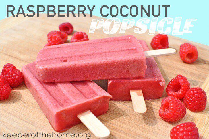 Raspberry Coconut Popsicle