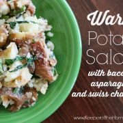 Warm Potato Salad with Bacon, Asparagus and Swiss Chard 4