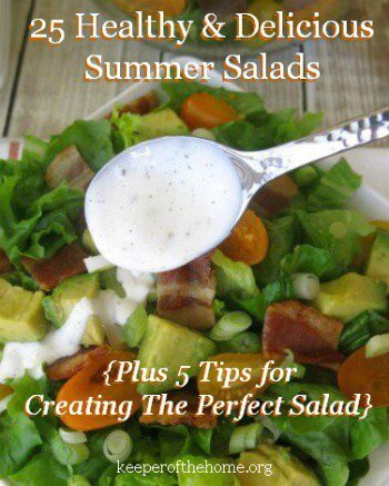 The warmer weather of summer lends itself to lighter meals like deliciously fresh summer salads. They’re not only a satisfying and refreshing way to beat the heat, they’re also simple to put together, and can easily be adapted based on what you have on hand. Perhaps the best part about salad is it’s a wonderful way to showcase a variety of fresh seasonal produce, and thereby provide a nutrient-dense meal that almost everyone enjoys!