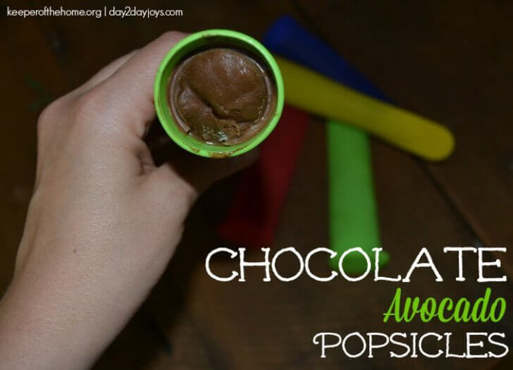 Chocolate Avocado Popsicles {KeeperoftheHome.org}