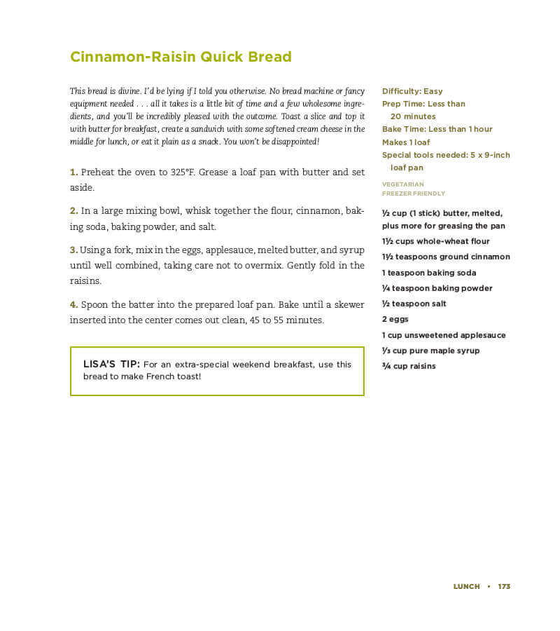 Cinnamon Raisin Quick Bread Recipe