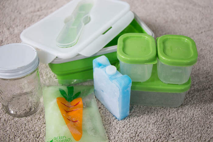 containers and ice packs