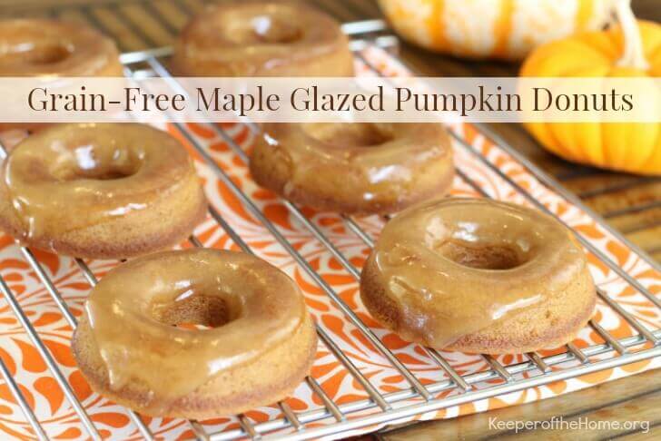 Maple Glazed Pumpkin Donuts (Grain-Free, Dairy-Free)