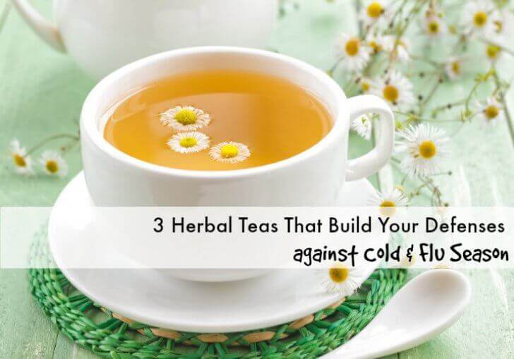 Cold and flu season is right around the corner. What are you doing to build your defenses? Adding any or all of these 3 herbal teas to your natural medicine cabinet can help keep you healthy all flu season long, thanks to their immune boosting abilities.