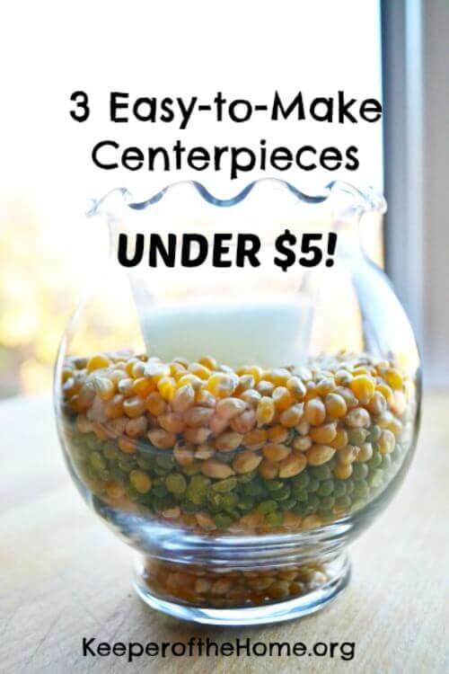 Dressing up the table for the holidays can be both inexpensive and fun. Here's 3 easy to make centerpieces for under $5 that everyone will be impressed by!