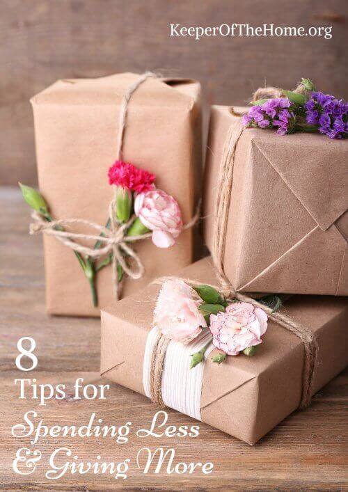 I discovered that gift-giving can be done simply without spending a bunch of money. Here's 8 tips to apply to your own gift giving.