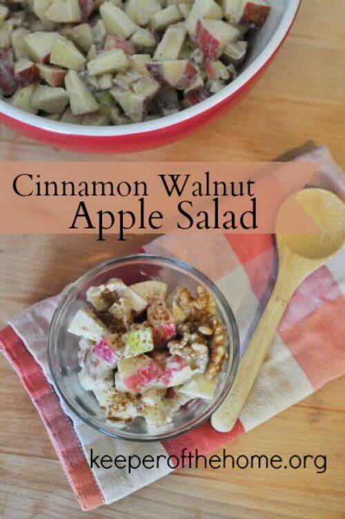 This apple salad is an easy way to serve fruit as a side dish, and this recipe is perfect for gatherings like potlucks! A real food upgrade of a family classic recipe that's crowd pleasing. 