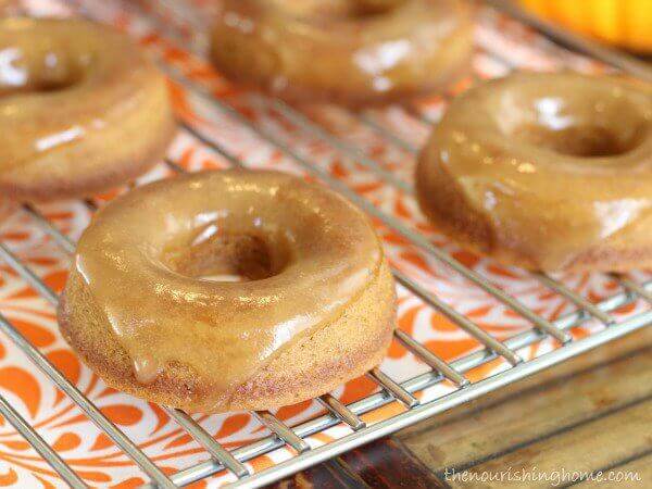 Maple Glazed Pumpkin Donuts (Grain-Free, Dairy-Free) {KeeperoftheHome.org}
