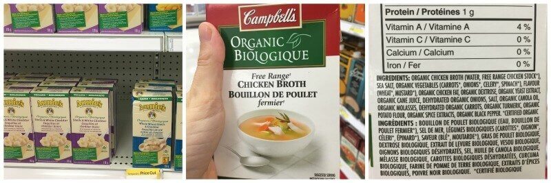 Organic mac & cheese is still just that... processed mac & cheese. And this organic broth? It still contains MSG (yeast extract), sugar, and canola oil.