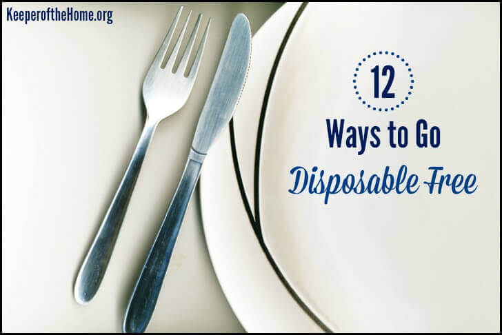 12 Ways to Go Disposable Free {KeeperOfTheHome.org}