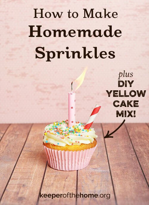 How to Make Colorful Homemade Sprinkles (plus DIY yellow cake mix!)