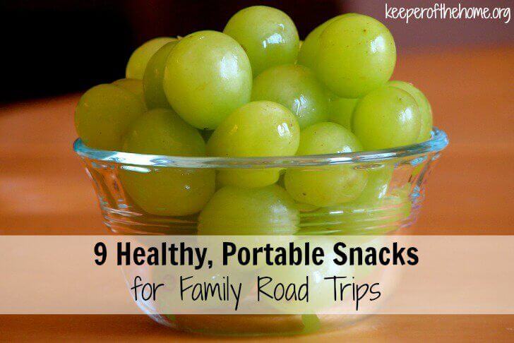 Don't sabotage your next family road trip by not packing healthy and portable snacks! Having healthy snacks on hand helps you to avoid the bad gas station snacks along your route. Here's 9 real whole food snack ideas for your next family trip!