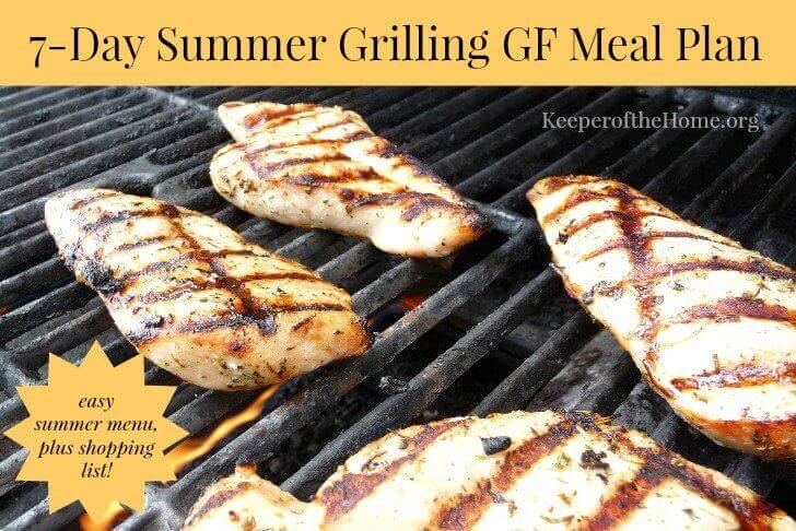 Hit the grill this summer with this 7-Day Summer Grilling Meal Plan just for you! It's gluten free and allergy friendly – plus you don't have to heat up the house cooking in the kitchen!