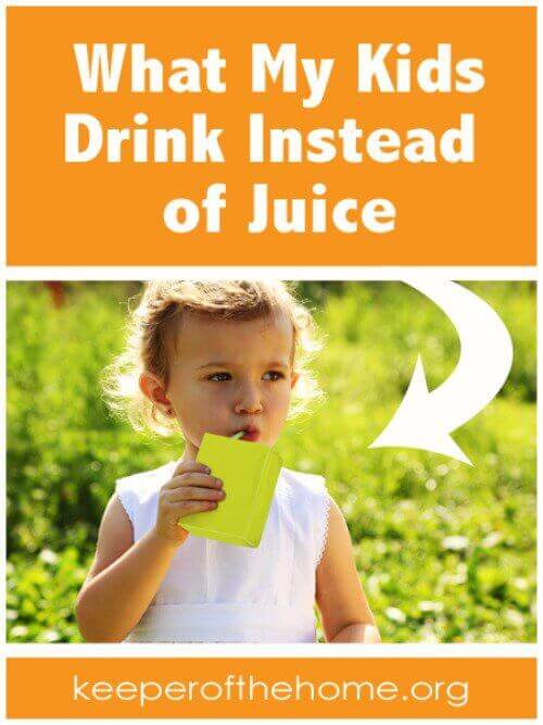 The idea that fruit juice is a good way to get healthy vitamins and minerals into children while hydrating them is a myth. My kids don't drink juice everyday ... here's what they drink instead.