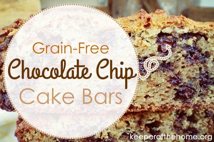 Grain-Free Chocolate Chip Cake Bars