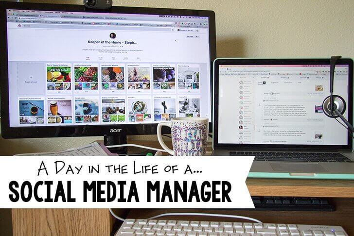 Ever wonder what it's like for a WAHW and social media manager? Here's a typical day for a social media manager!