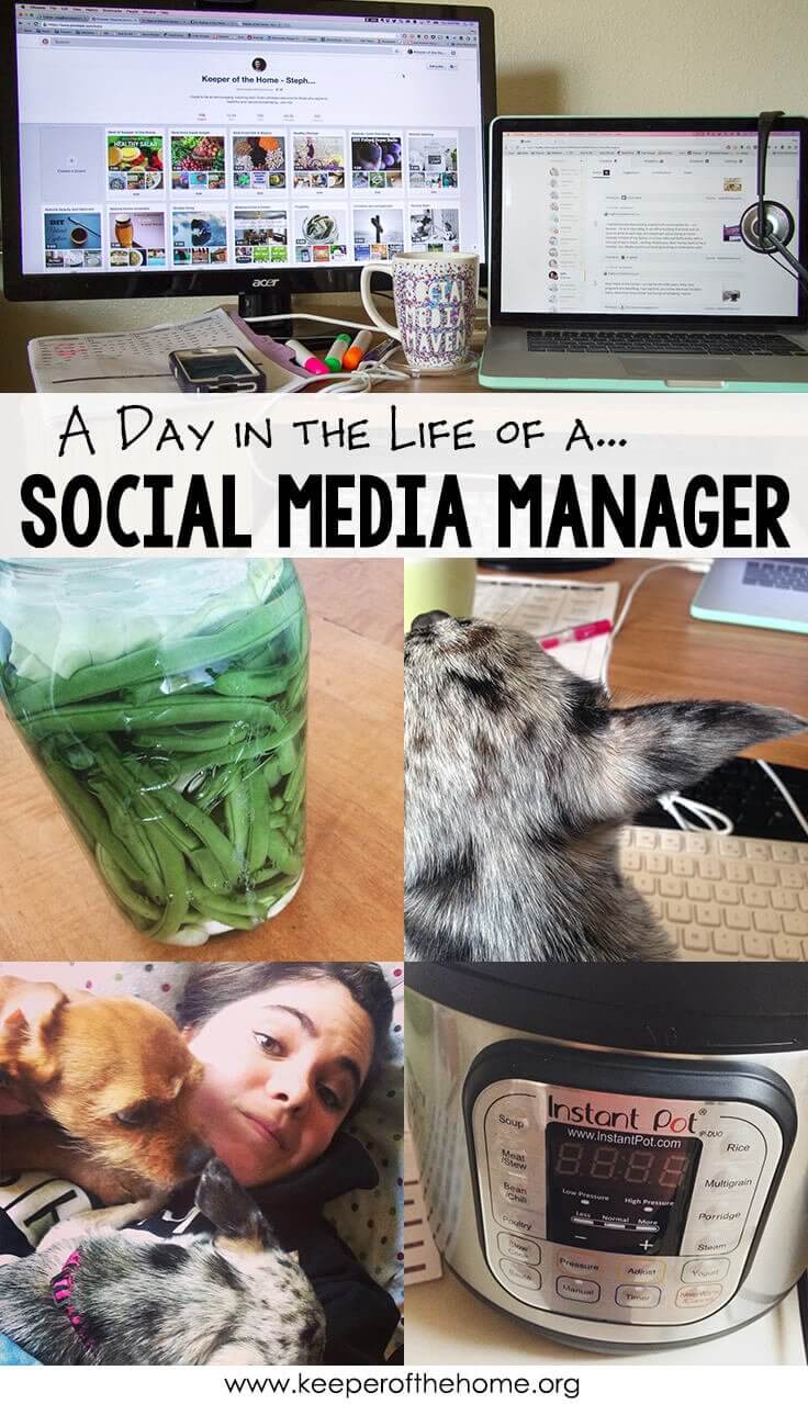 Ever wonder what it's like for a WAHW and social media manager? Here's a typical day for a social media manager!