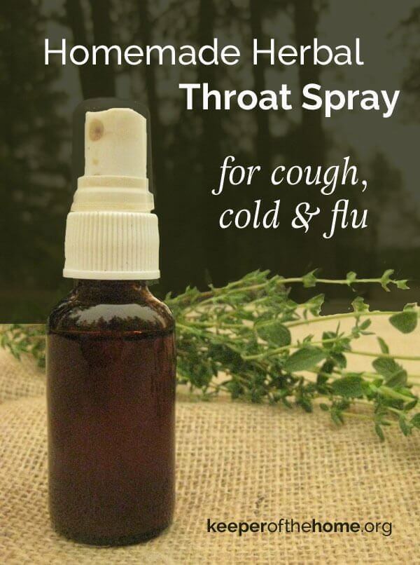 Having this homemade herbal throat spray on hand can help give relief to sore throats and aid healing during cold season! Plus it's easy to whip up and administer considering the other natural remedy options! 