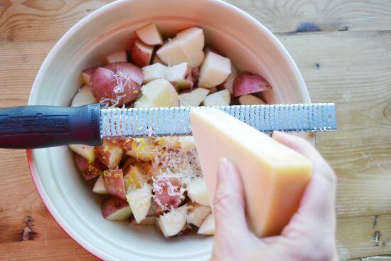 Parmesan red potatoes in the slow cooker only needs to cook between 3 and 4 hours on high, depending on your slow cooker.