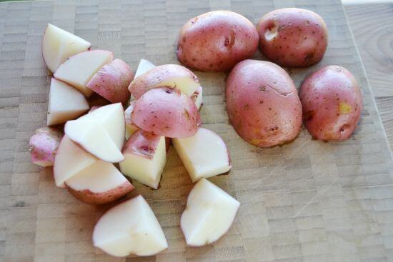 Parmesan red potatoes in the slow cooker only needs to cook between 3 and 4 hours on high, depending on your slow cooker.