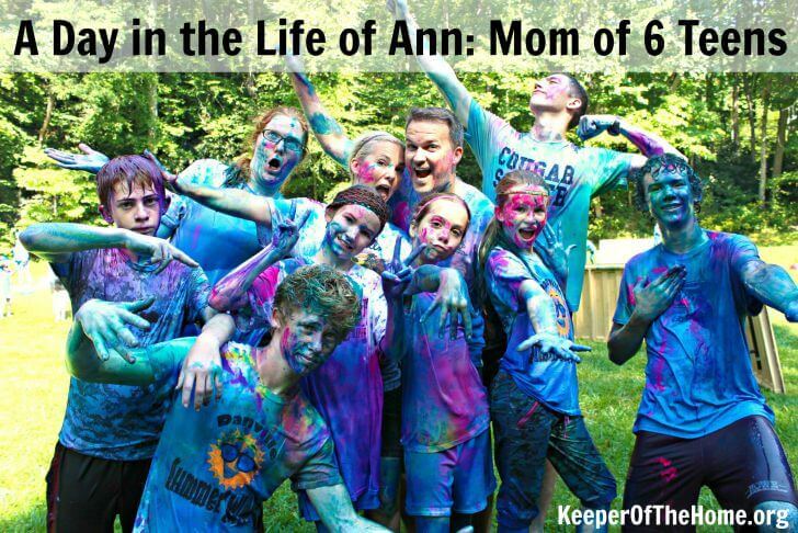 A day in the life of Ann shows how a busy mom of 6 teenagers manages a typical school day with 3 sons and 3 daughters.