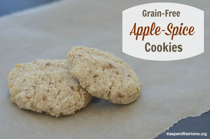 These apple-spice cookies have a light sweetness and soft texture; they're a perfect grain-free treat for the holidays. As an added bonus, they are extremely easy to prepare! Just toss everything in the food processor and blend. These cookies are well-suited to many healing diets and are gluten-free, grain-free, dairy-free, and nut-free, thus may be enjoyed by those with various food allergies.