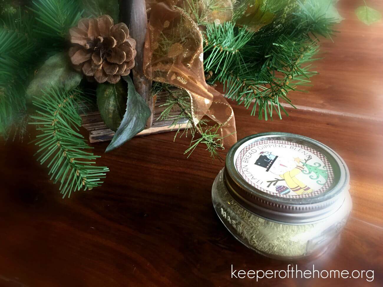 One of my favorite gifts last year was this jar of homemade bread spices. ~ KeeperoftheHome.org