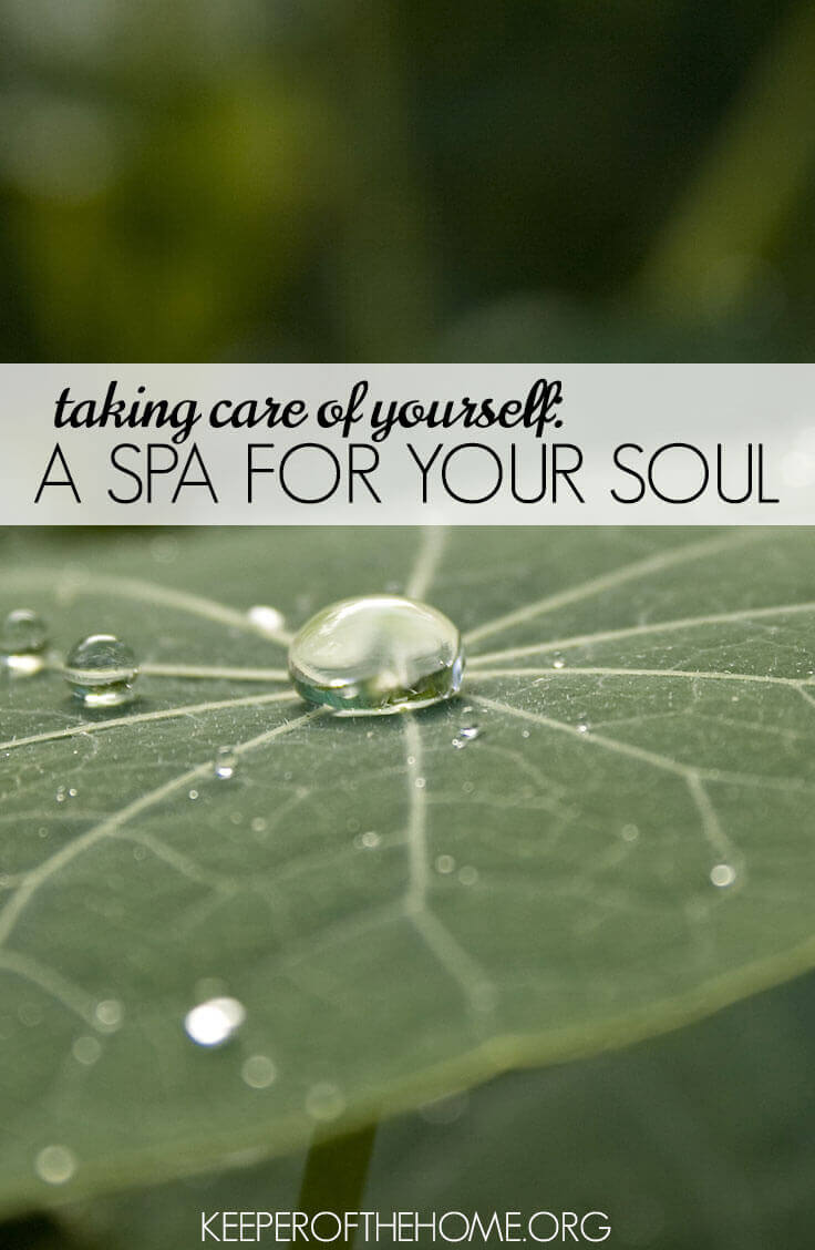 How do we take care of ourselves? Even more importantly—how do we care for the whole person—body and soul—in today’s hectic world? Do you need a spa for your soul? Here's a good read to hopefully point you in the direction of renewal! 