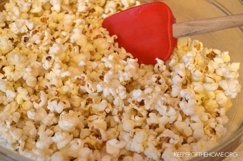 This popcorn is a nice change from the regular butter and salt version (which is delicious too). Plus, the addition of nutritional yeast and garlic give it a nourishing twist. So, yes, it's healthy popcorn that you could even enjoy for dinner – we wont tattle! 