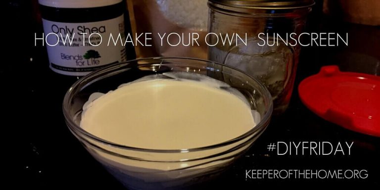 How to Make Your Own Sunscreen #DIYFriday