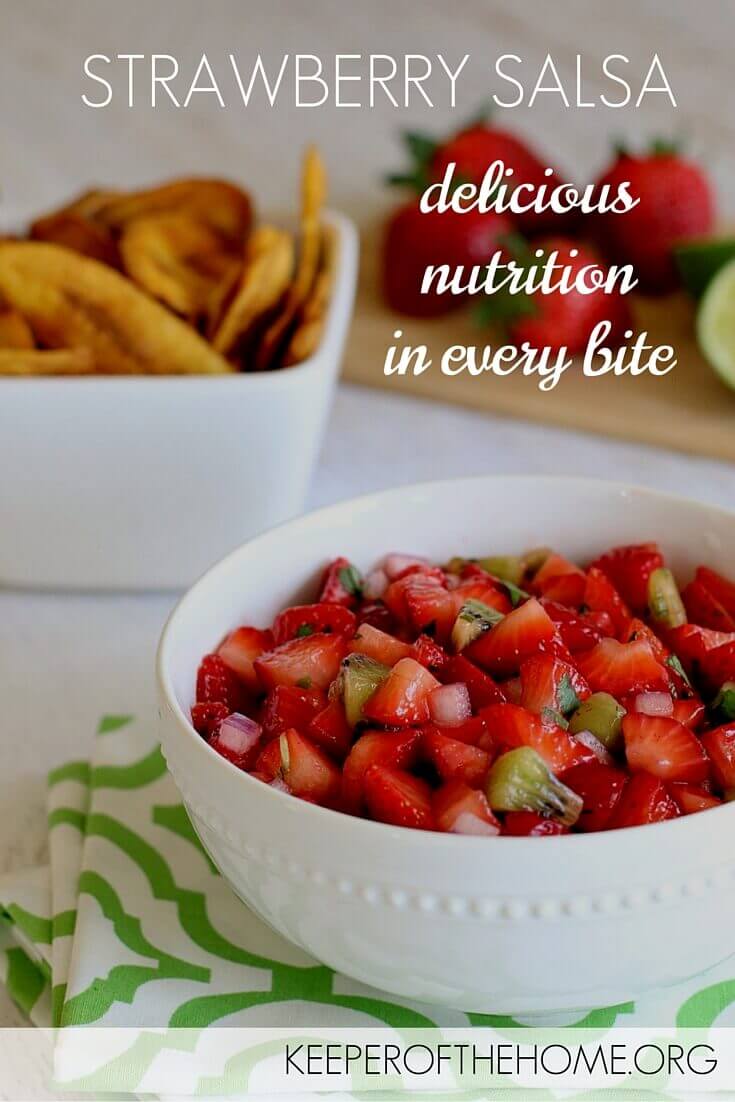 One of our simple favorite things to do with fresh strawberries is to dice-up a pound of them to create this quick-n-easy fresh strawberry salsa!