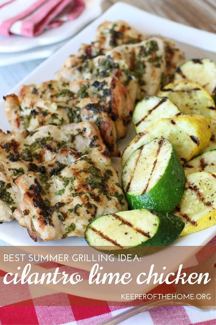 This super easy Cilantro Lime Chicken recipe is one of my real go-to favorites and one of the best summer grilling ideas I've found.