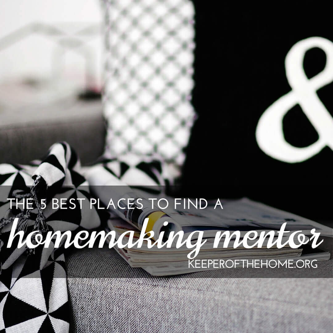 If you could use some help and guidance with your homemaking, try these 5 ways to find a homemaking mentor.