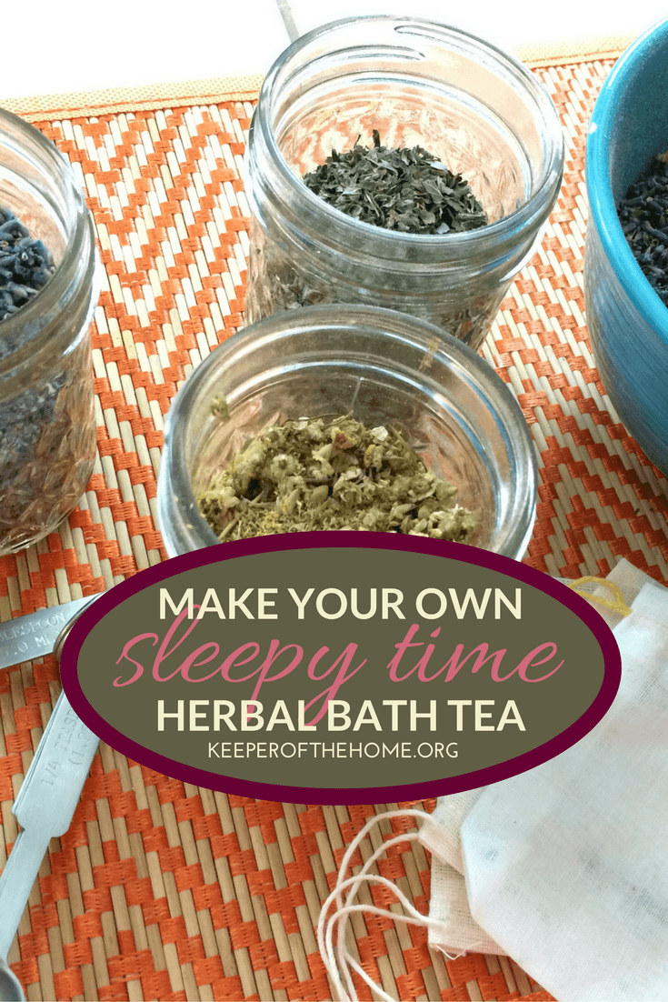 Have you ever tried to make your own herbal bath tea? Immersing my entire body into an herbal bath is one of my favorite ways to use herbs therapeutically. My skin absorbs the herbal constituents. I inhale the aromatherapy benefits of the herbs through the steam, and I get to lie in my bathtub and daydream.