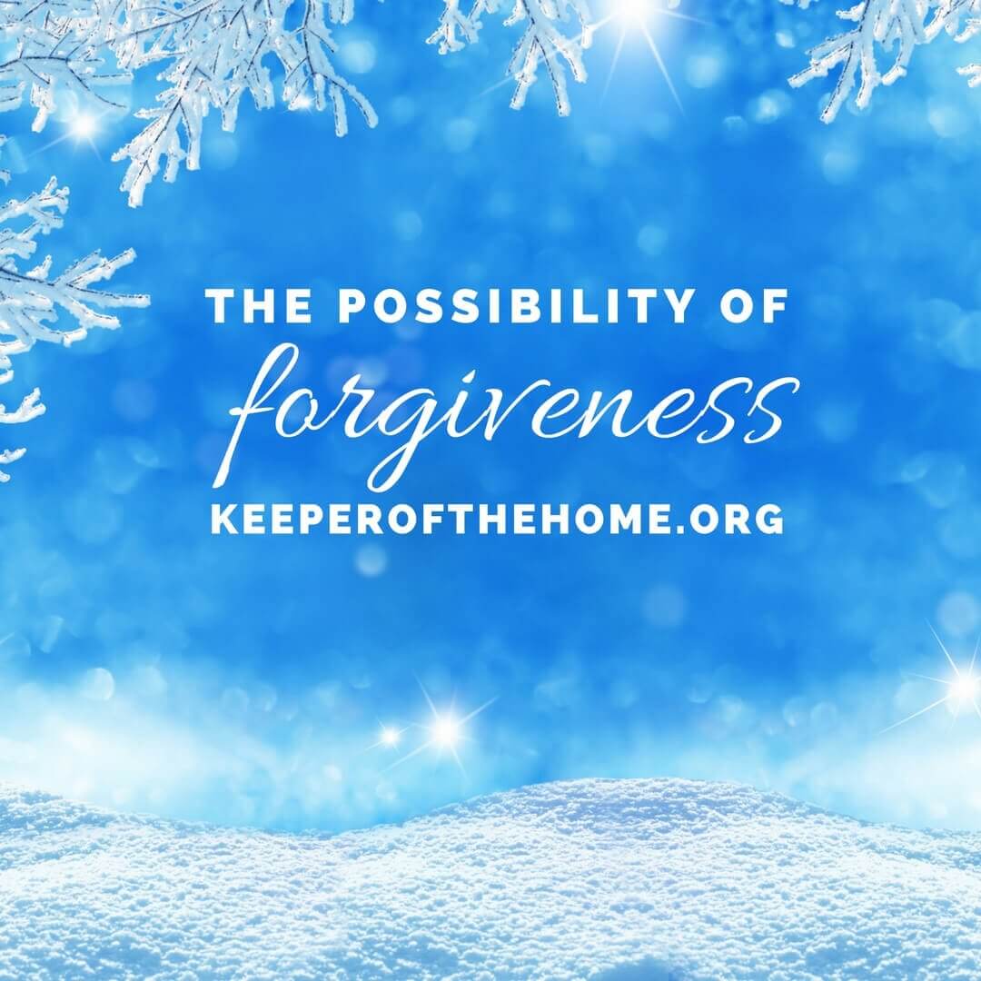 Creating a culture of forgiveness in the home requires intentional action. As parents, we must offer sincere words of apology to each other and to our children. That, of course, leads to demonstrating how to offer and accept forgiveness, even forgiveness at the holidays.