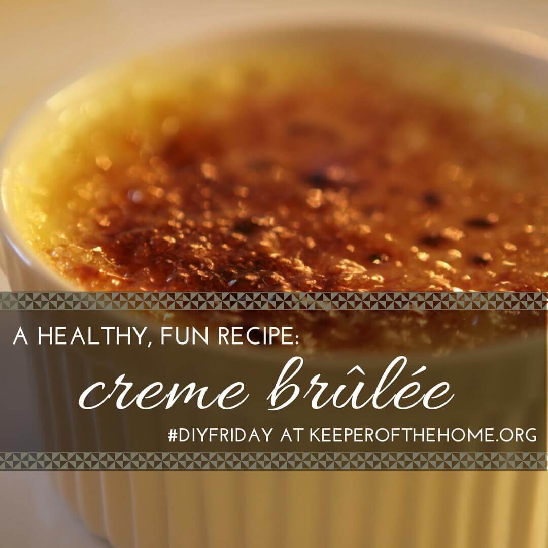 This healthy creme brulee recipe is easy and delicious. You can print the recipe and watch the video to see just how easy it is to make.