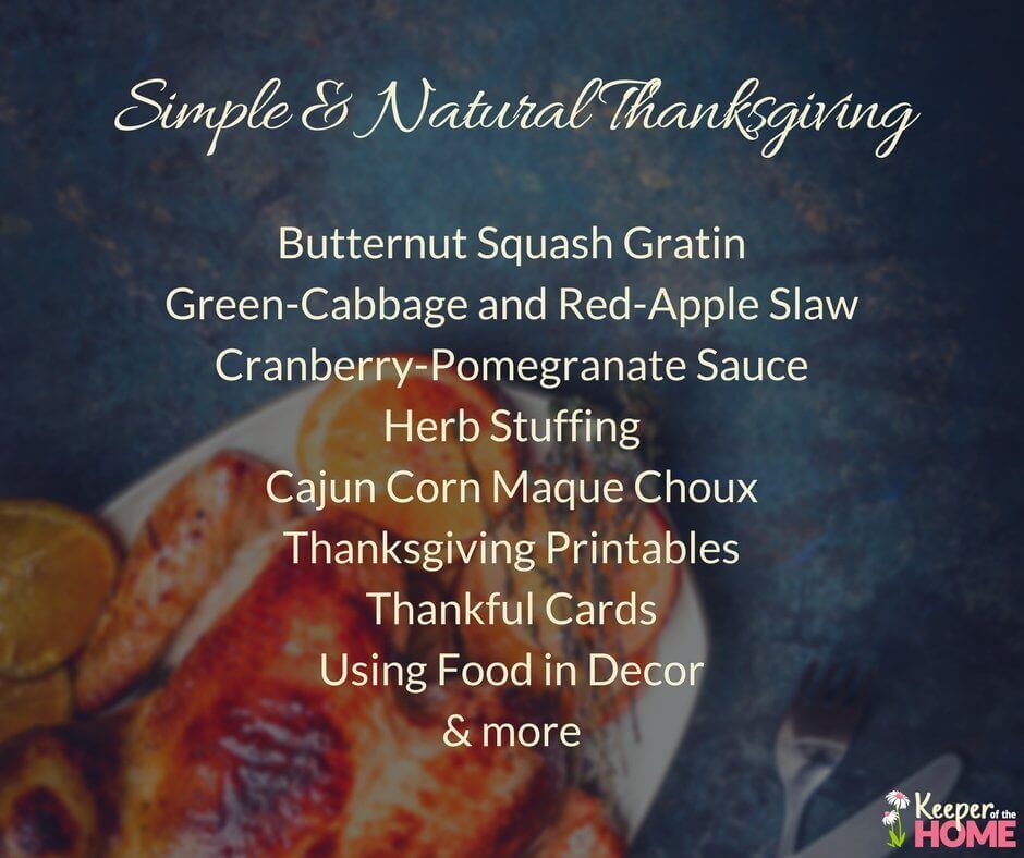 21 Ideas for Celebrating a Simple, Natural Thanksgiving.FB
