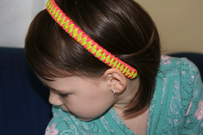 Pink-green-headband