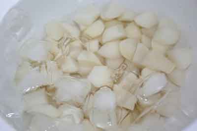 Turnips-in-ice-bath