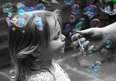 Girl with bubbles