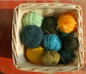 Basket of yarn